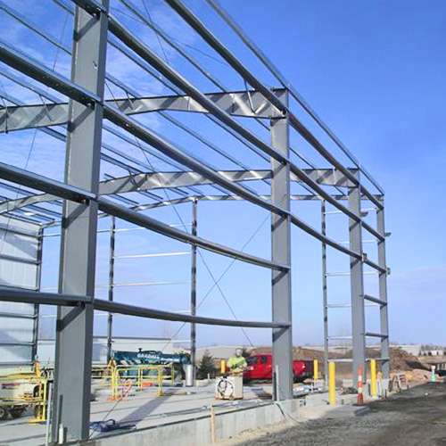 Steel framework for an industrial facility modification project