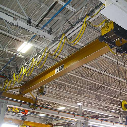 10-ton crane installed in a manufacturing building as part of a commercial architecture project